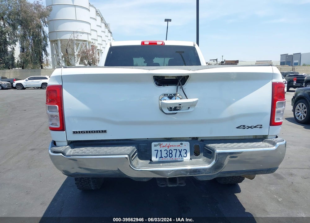 2022 RAM 2500 BIG HORN 4X4 6'4 BOX VIN: 3C6UR5DJ2NG137300
