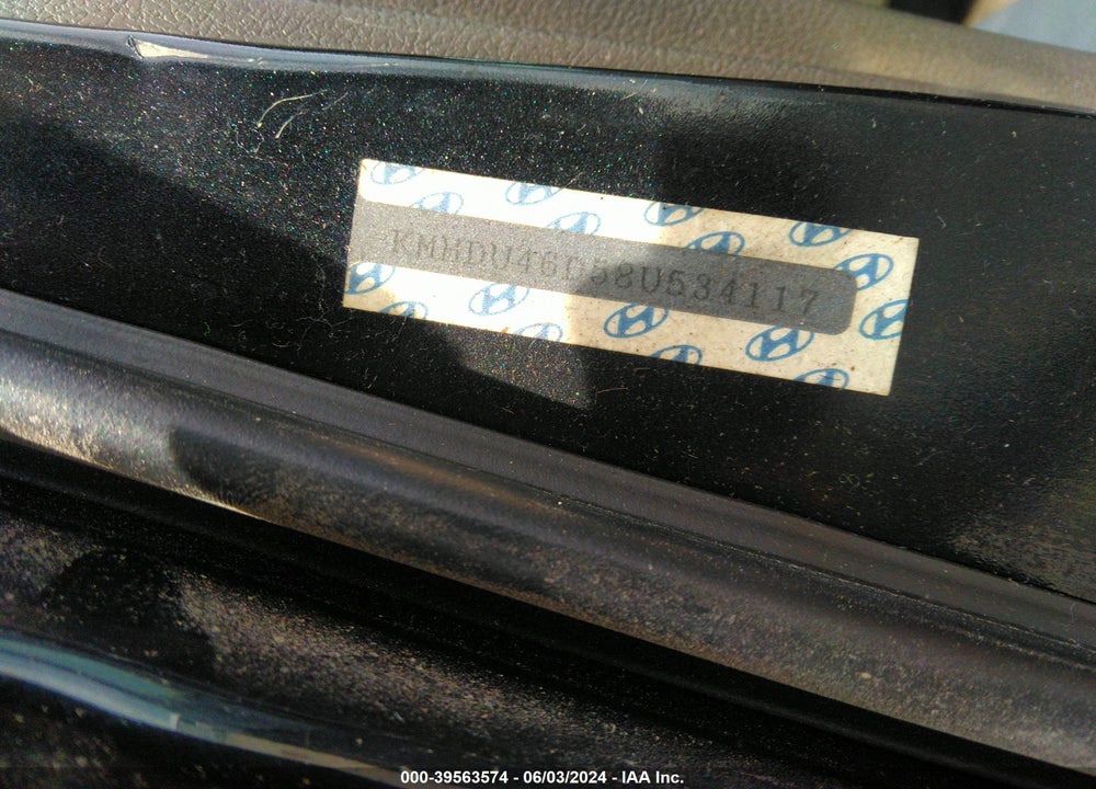 2008 HYUNDAI ELANTRA GLS/SE VIN: KMHDU46D58U534117
