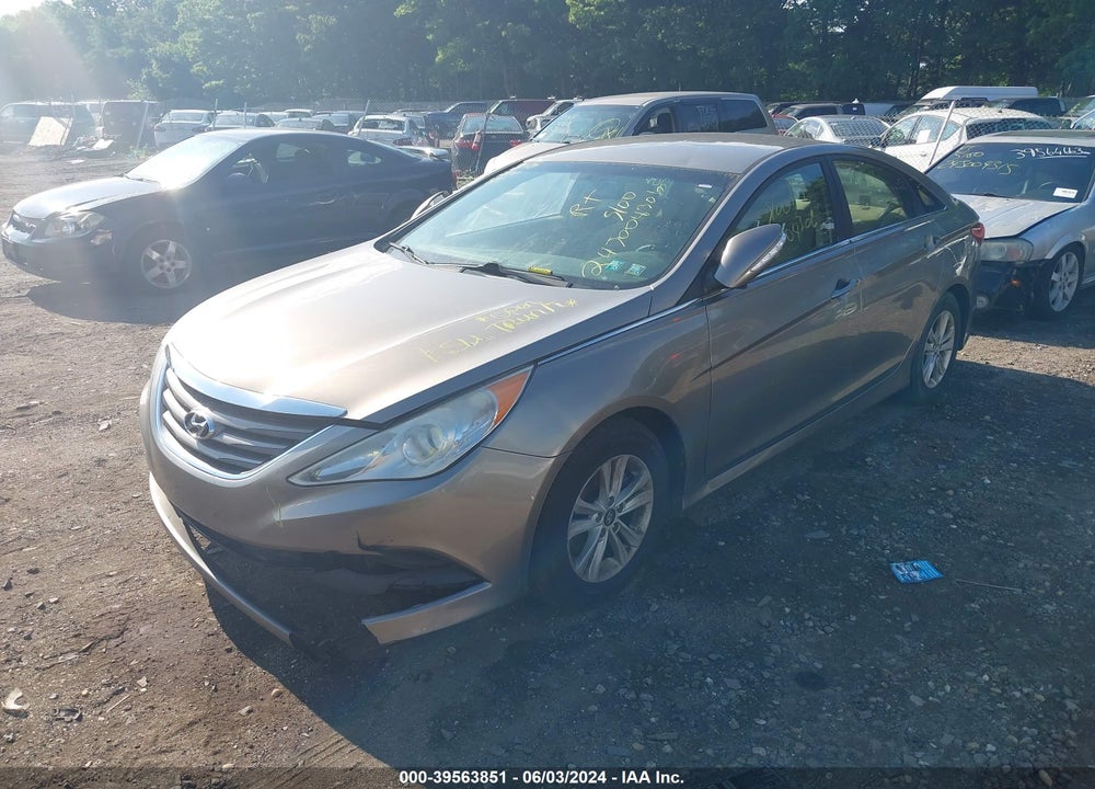 2014 HYUNDAI SONATA GLS VIN: 5NPEB4AC2EH888132