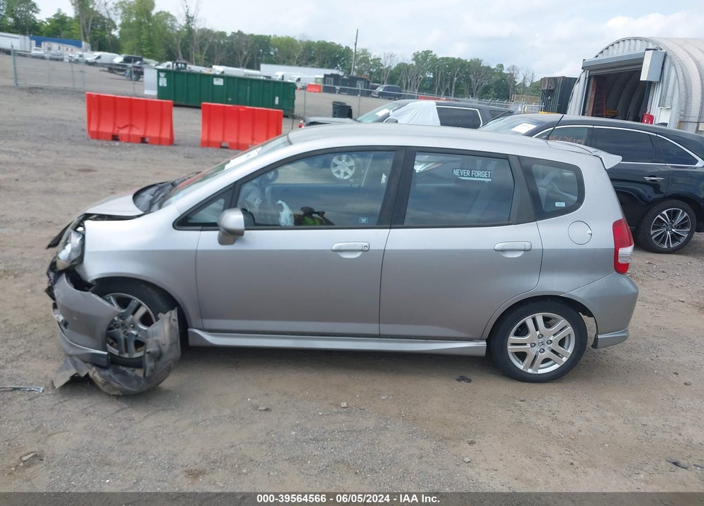 2007 HONDA FIT SPORT VIN: JHMGD386X7S030391