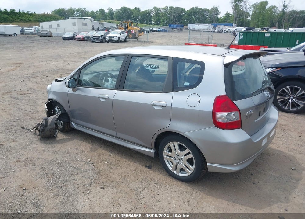 2007 HONDA FIT SPORT VIN: JHMGD386X7S030391