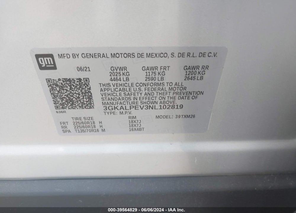 2022 GMC TERRAIN FWD SLT VIN: 3GKALPEV3NL102819