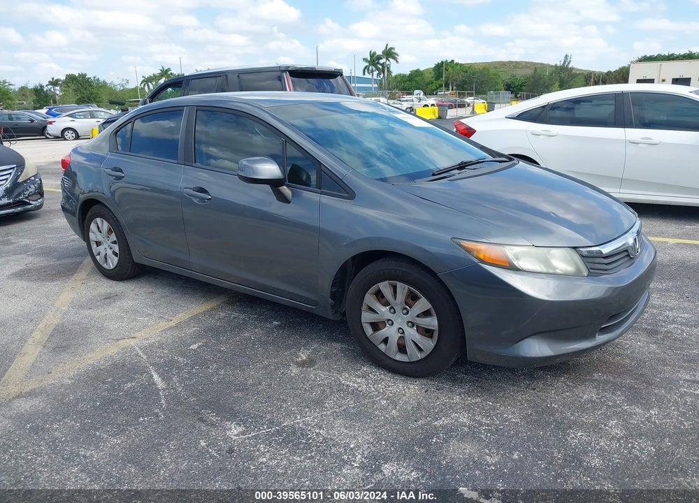 2012 HONDA CIVIC LX VIN: 19XFB2F51CE103393