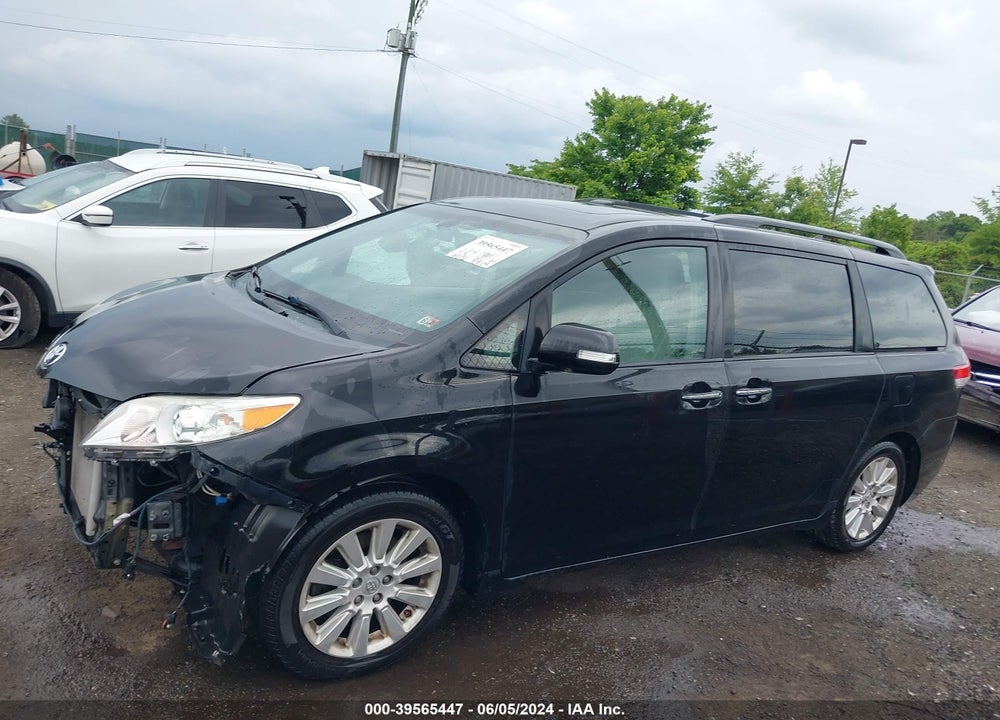 2014 TOYOTA SIENNA LIMITED V6 7 PASSENGER VIN: 5TDYK3DC6ES457595