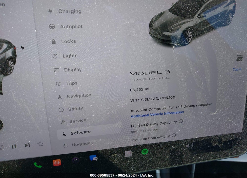 2018 TESLA MODEL 3 LONG RANGE/MID RANGE VIN: 5YJ3E1EA3JF015200