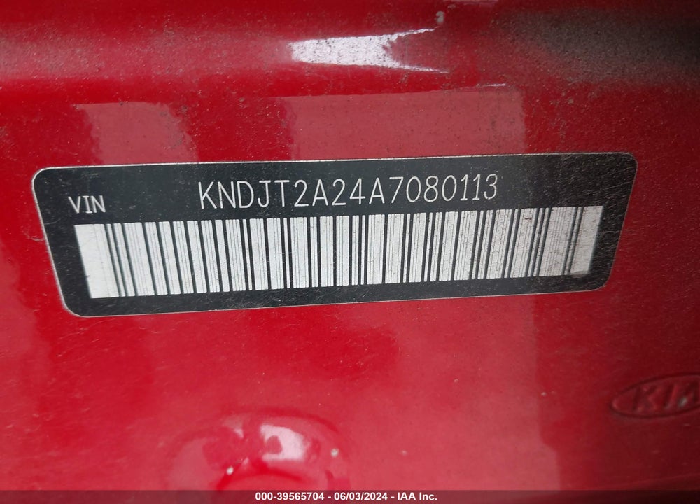 2010 KIA SOUL VIN: KNDJT2A24A7080113
