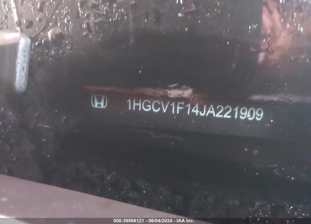 2018 HONDA ACCORD LX VIN: 1HGCV1F14JA221909