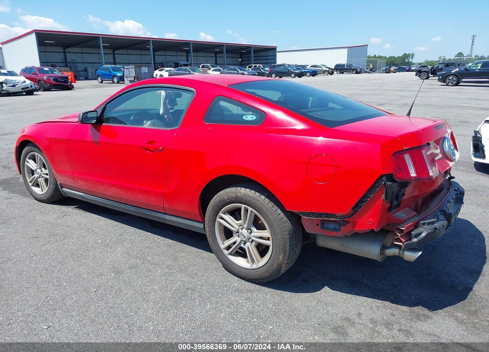 2012 FORD MUSTANG V6 VIN: 1ZVBP8AMXC5274332
