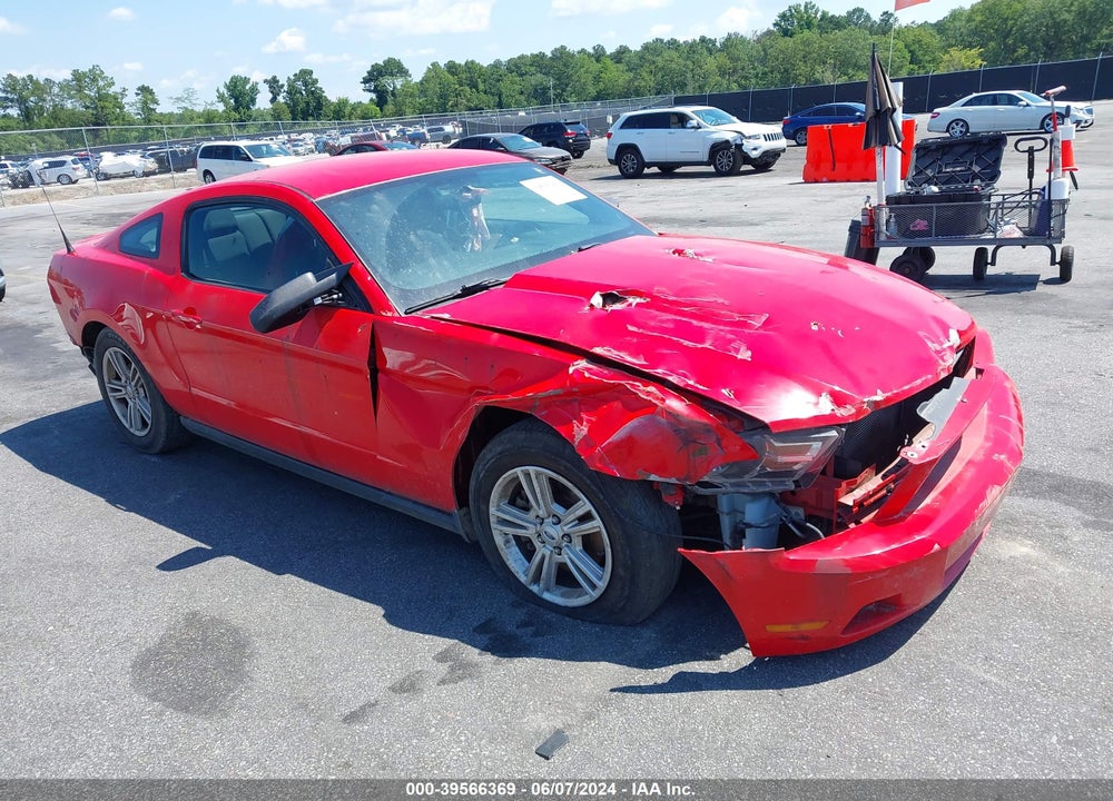 2012 FORD MUSTANG V6 VIN: 1ZVBP8AMXC5274332