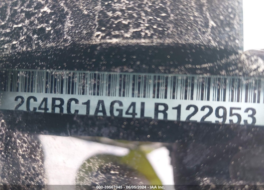 2020 CHRYSLER VOYAGER L VIN: 2C4RC1AG4LR122953