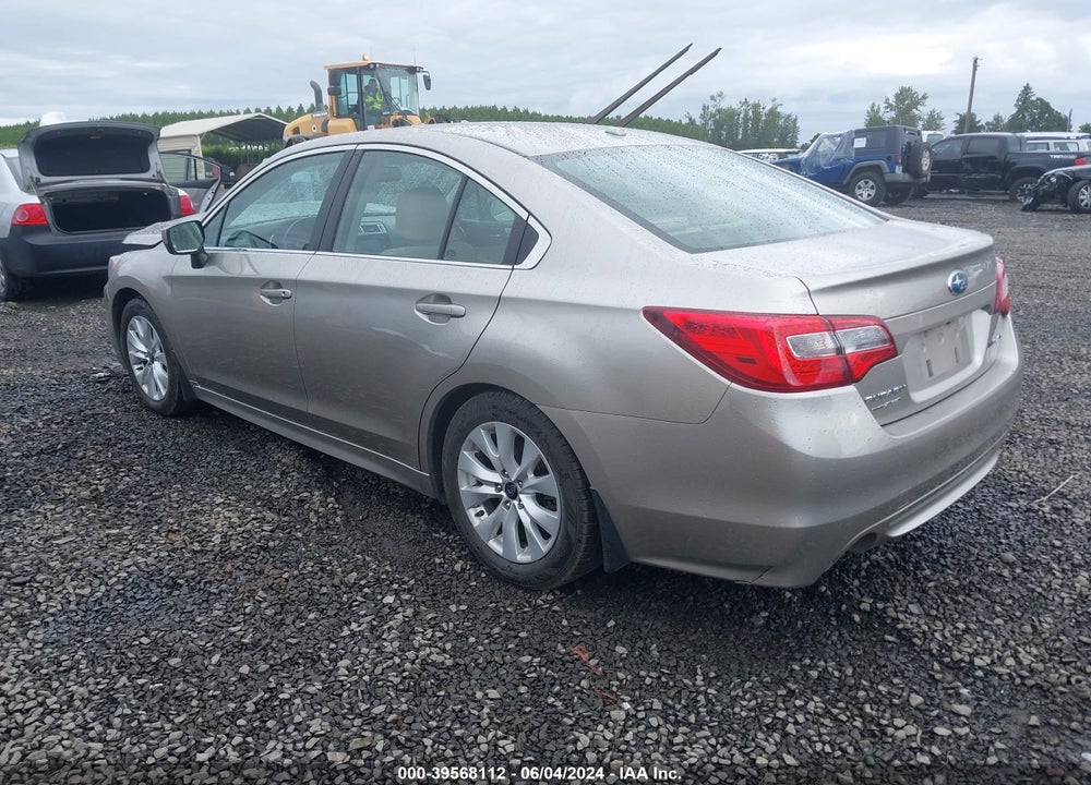2015 SUBARU LEGACY 2.5I PREMIUM VIN: 4S3BNAD6XF3004773