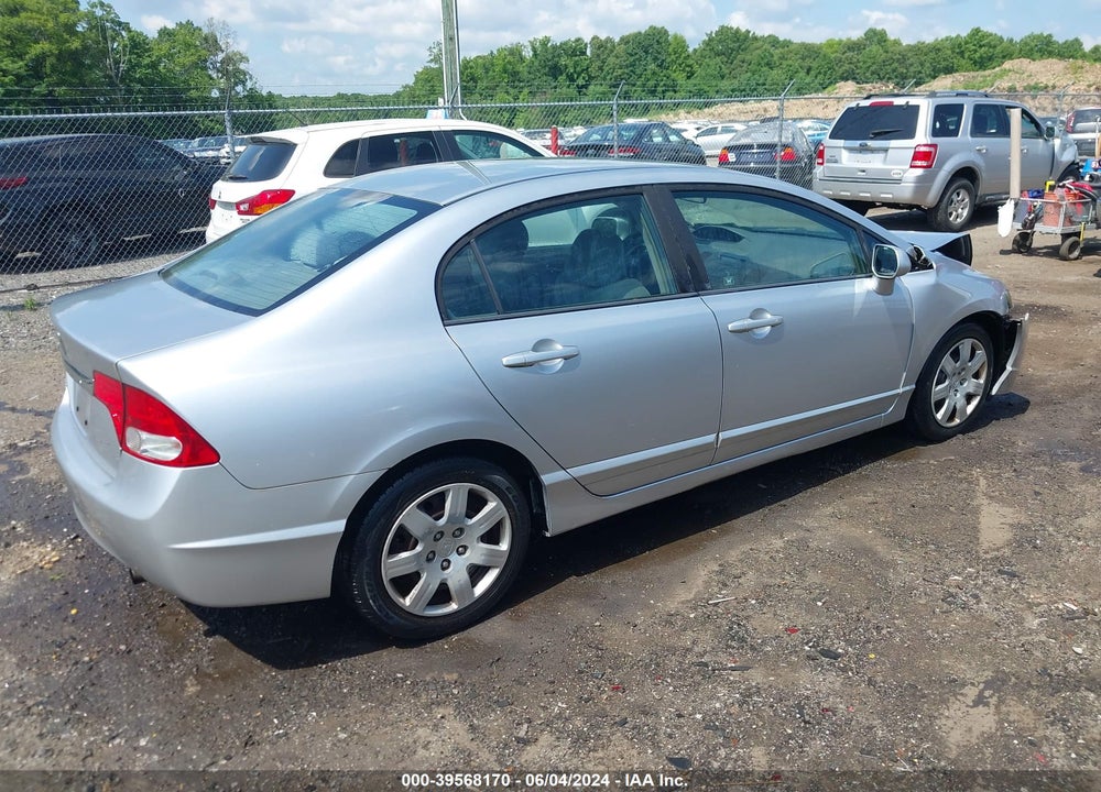 2009 HONDA CIVIC LX VIN: 19XFA16539E014821