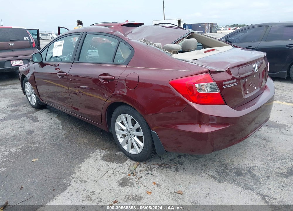 2012 HONDA CIVIC EX VIN: 19XFB2F88CE022773