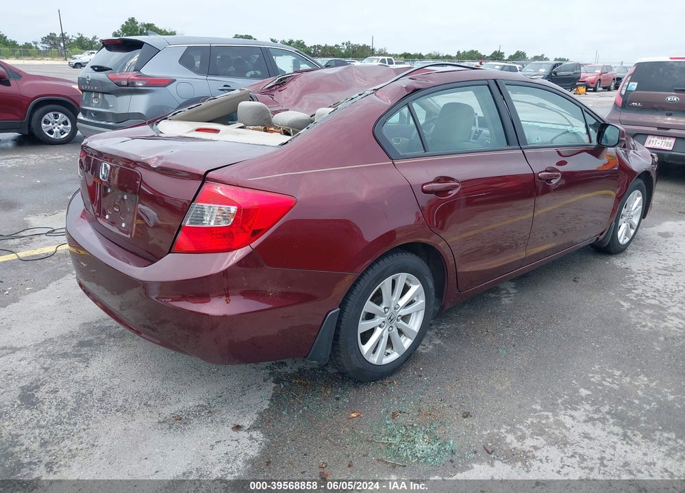 2012 HONDA CIVIC EX VIN: 19XFB2F88CE022773