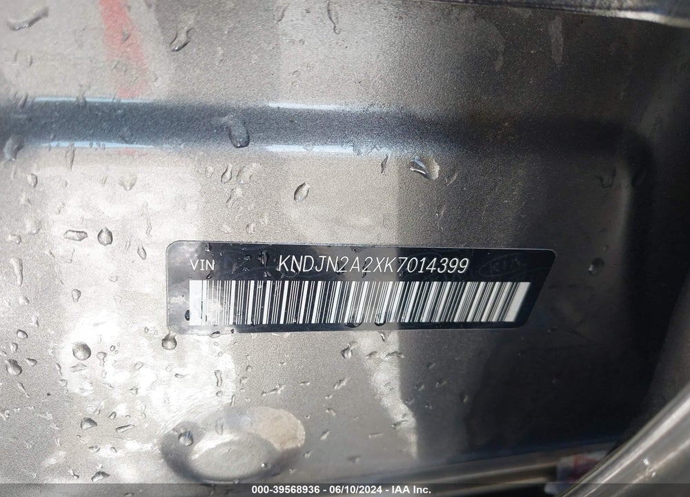 2019 KIA SOUL VIN: KNDJN2A2XK7014399