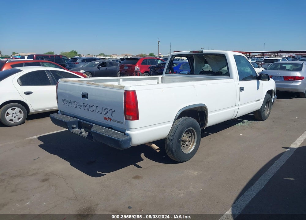 1998 CHEVROLET C1500 FLEETSIDE W/T VIN: 1GCEC14W8WZ248535