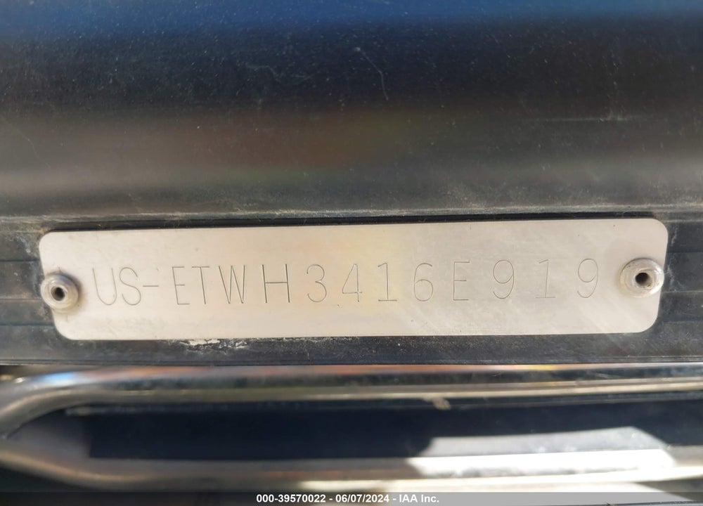 2019 BENNINGTON OTHER VIN: ETWH3416E919