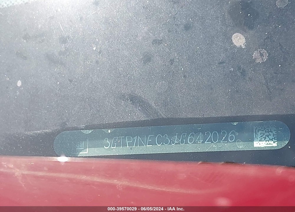 2018 GMC SIERRA 1500 SLT VIN: 3GTP1NEC3JG642026
