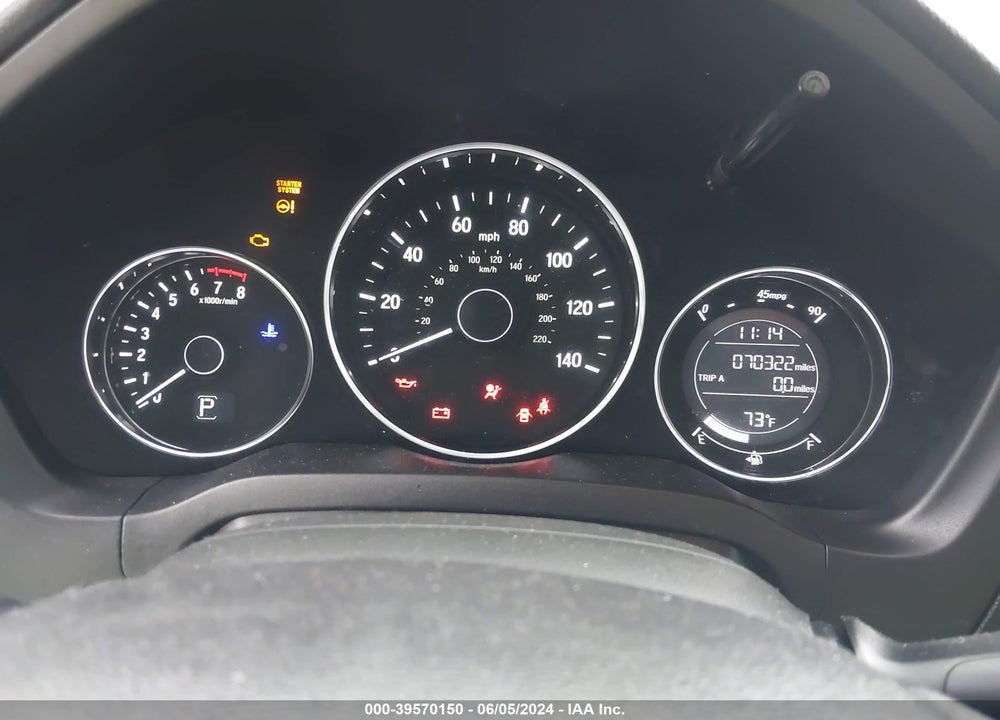 2016 HONDA HR-V EX-L VIN: 3CZRU5H79GM740609