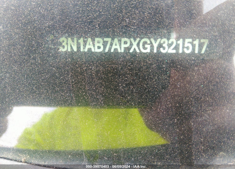 2016 NISSAN SENTRA SV VIN: 3N1AB7APXGY321517