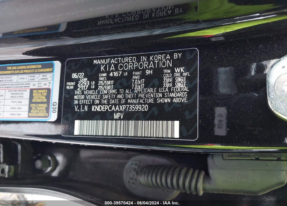 2023 KIA SELTOS LX VIN: KNDEPCAAXP7359920