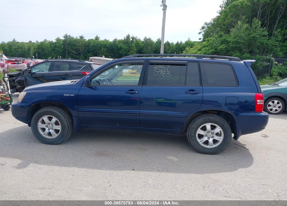 2002 TOYOTA HIGHLANDER LIMITED V6 VIN: JTEHF21A320060213
