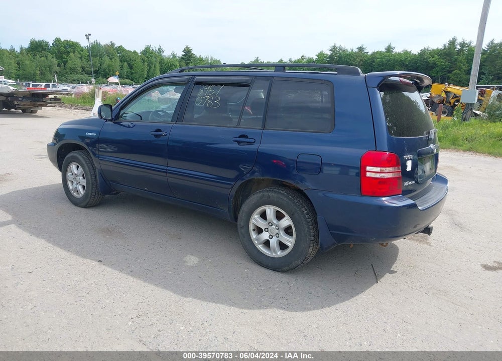 2002 TOYOTA HIGHLANDER LIMITED V6 VIN: JTEHF21A320060213