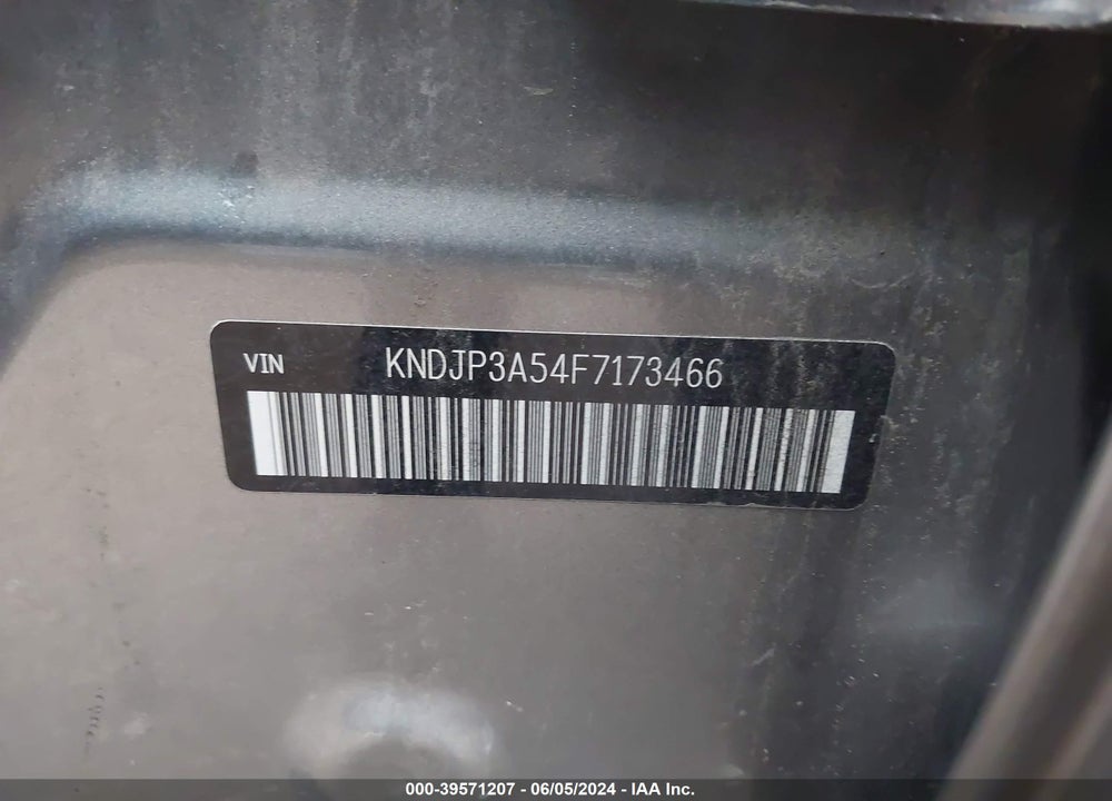 2015 KIA SOUL VIN: KNDJP3A54F7173466
