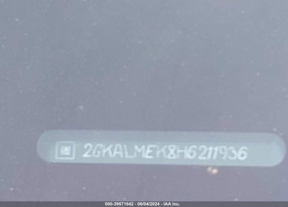 2017 GMC TERRAIN SLE-1 VIN: 2GKALMEK8H6211936