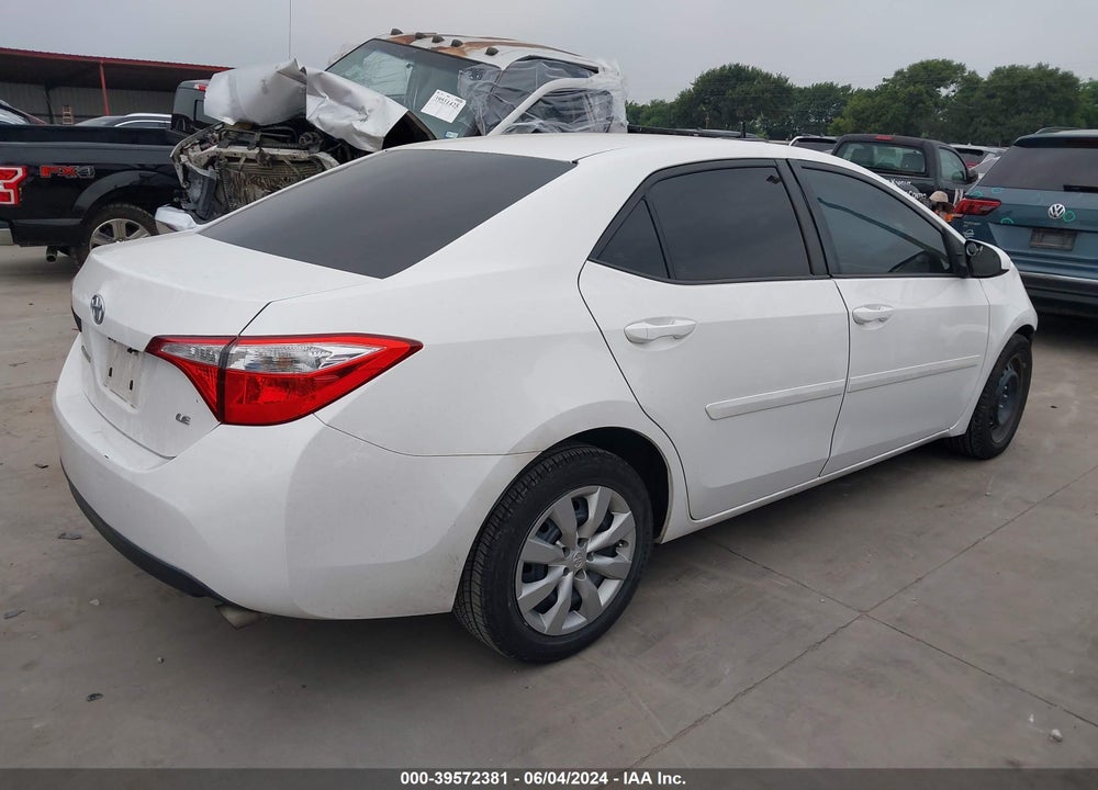 2014 TOYOTA COROLLA LE VIN: 2T1BURHE3EC166589