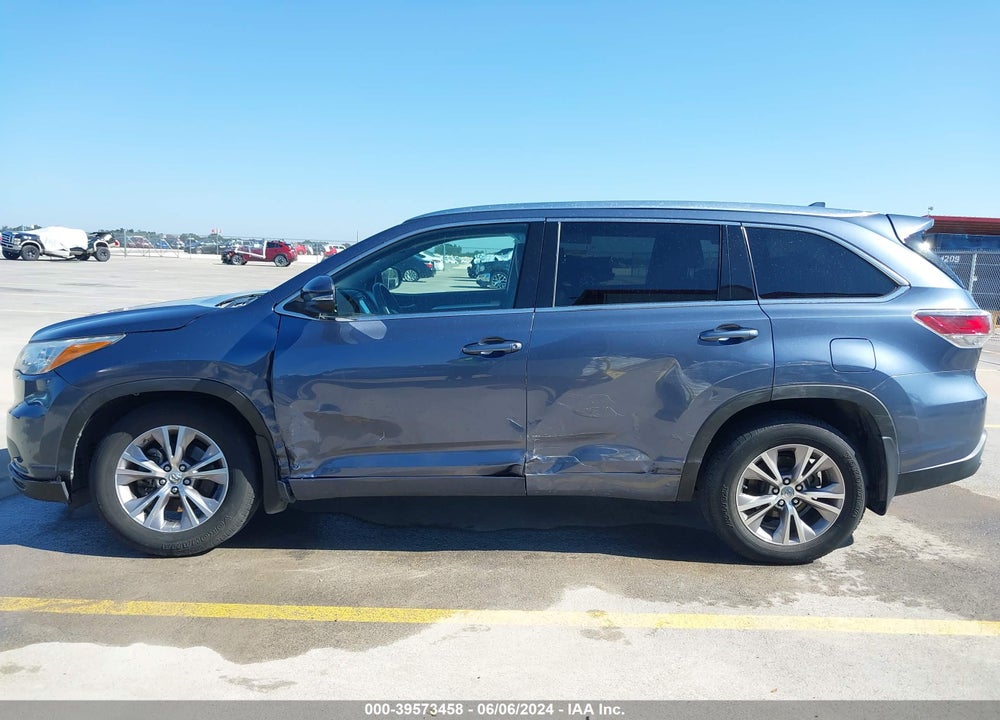 2015 TOYOTA HIGHLANDER XLE V6 VIN: 5TDJKRFH0FS124887