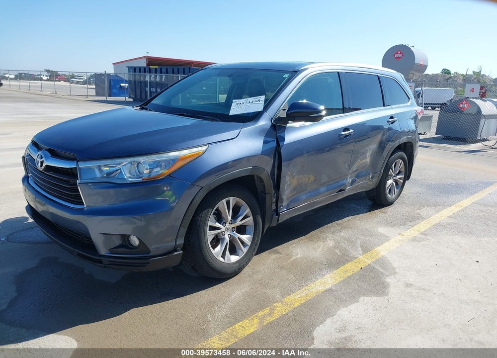 2015 TOYOTA HIGHLANDER XLE V6 VIN: 5TDJKRFH0FS124887
