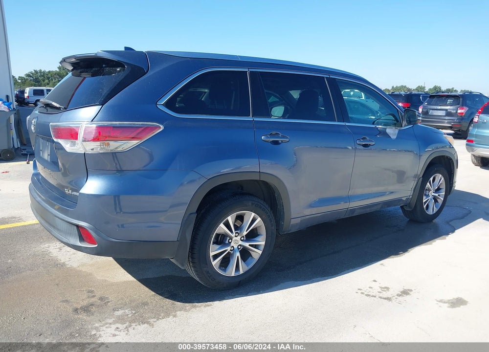 2015 TOYOTA HIGHLANDER XLE V6 VIN: 5TDJKRFH0FS124887