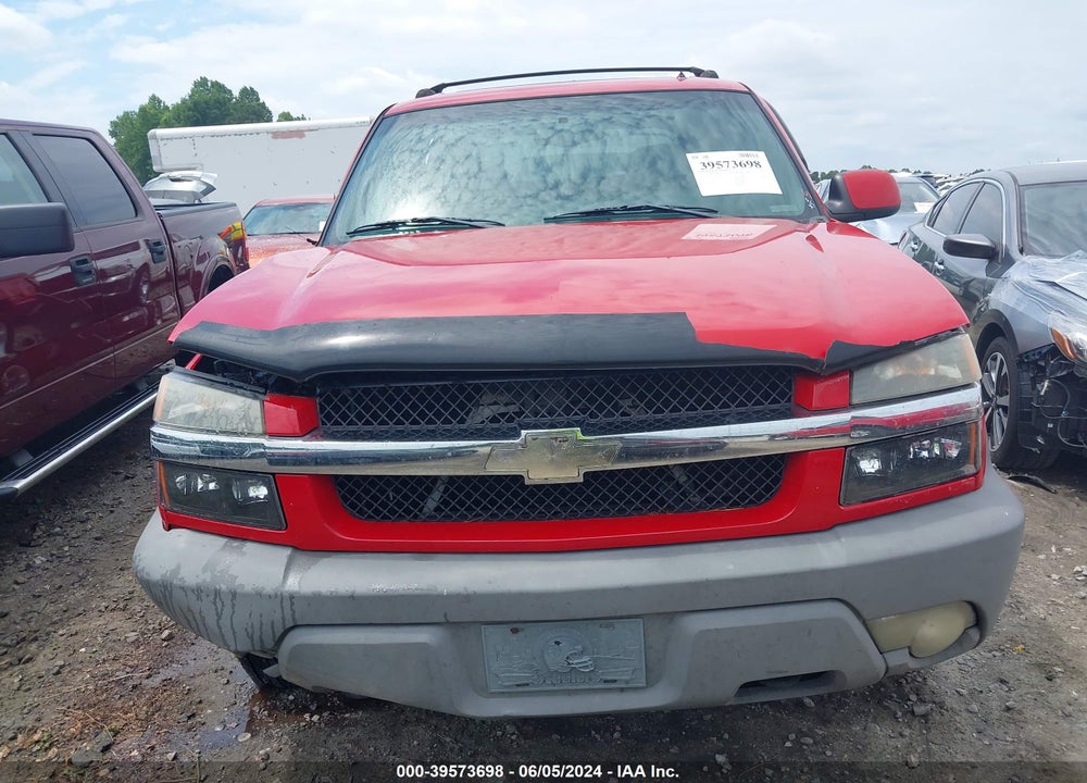 2002 CHEVROLET AVALANCHE 1500 VIN: 3GNEK13T52G223099