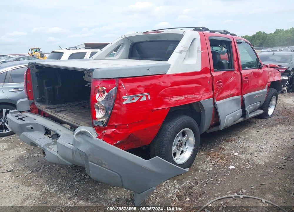 2002 CHEVROLET AVALANCHE 1500 VIN: 3GNEK13T52G223099