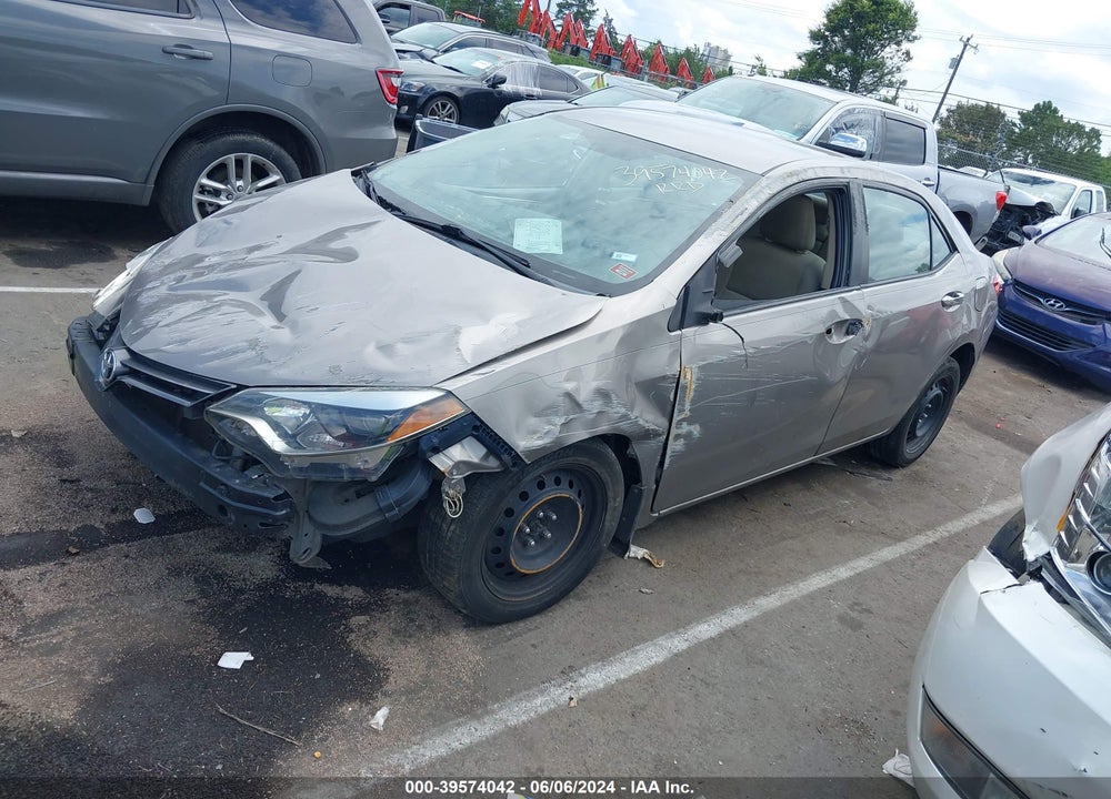 2016 TOYOTA COROLLA LE VIN: 2T1BURHE9GC505150