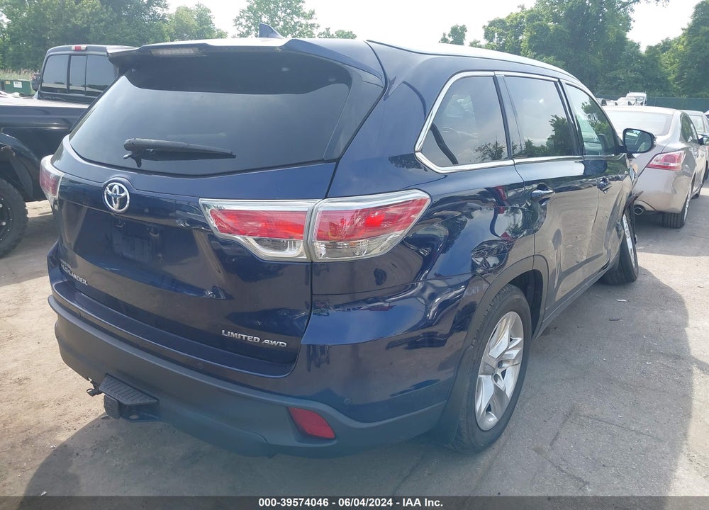 2016 TOYOTA HIGHLANDER LIMITED PLATINUM V6 VIN: 5TDDKRFH1GS320044