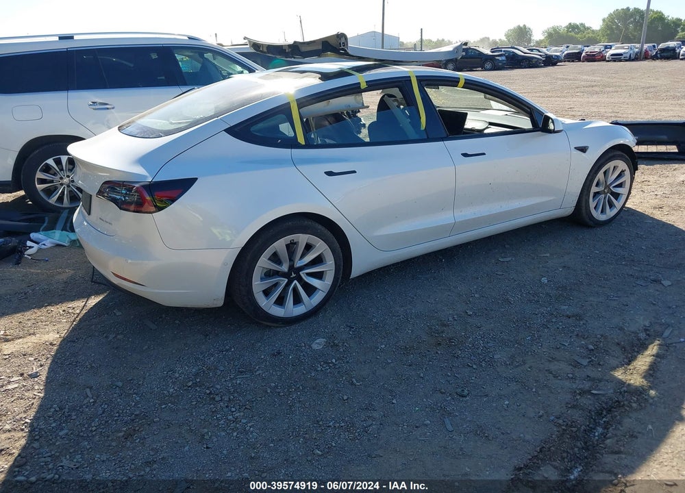 2022 TESLA MODEL 3 LONG RANGE DUAL MOTOR ALL-WHEEL DRIVE VIN: 5YJ3E1EB6NF272303