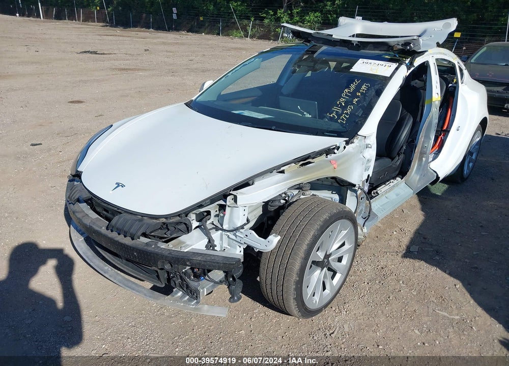 2022 TESLA MODEL 3 LONG RANGE DUAL MOTOR ALL-WHEEL DRIVE VIN: 5YJ3E1EB6NF272303