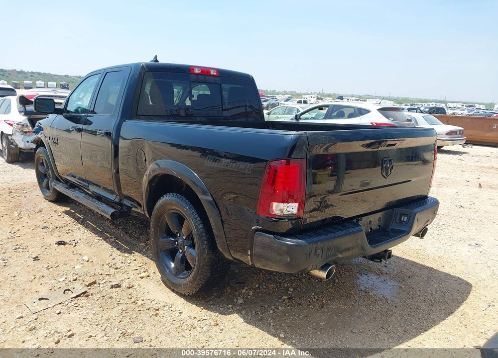 2019 RAM 1500 CLASSIC WARLOCK QUAD CAB 4X2 6'4 BOX VIN: 1C6RR6GT1KS697483