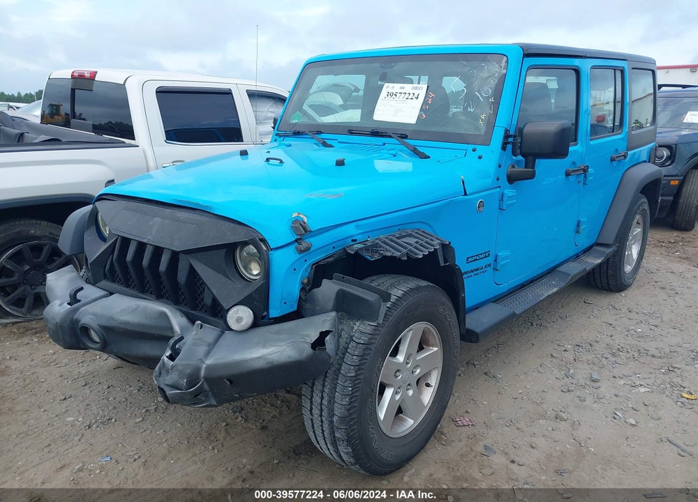 2017 JEEP WRANGLER UNLIMITED SPORT 4X4 VIN: 1C4BJWDG4HL624345