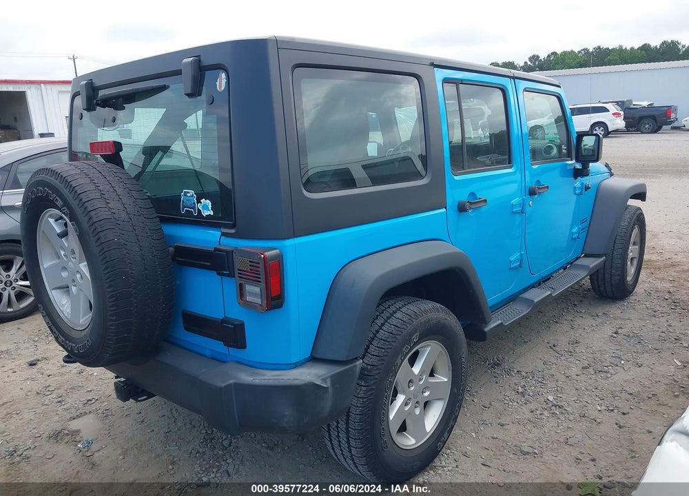 2017 JEEP WRANGLER UNLIMITED SPORT 4X4 VIN: 1C4BJWDG4HL624345
