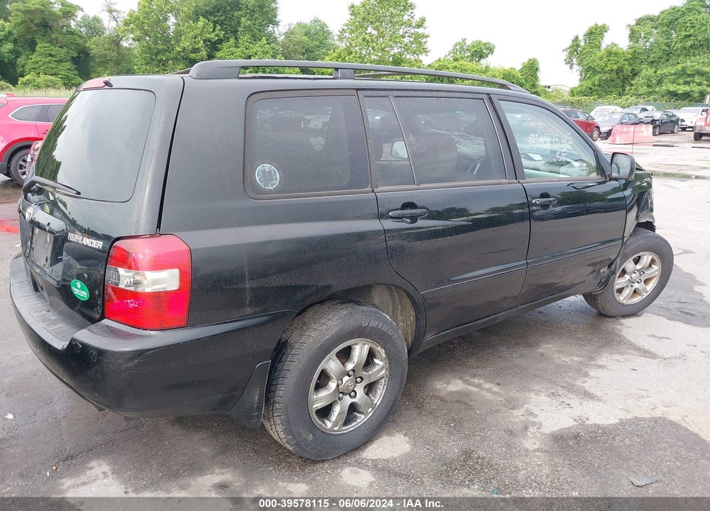 2005 TOYOTA HIGHLANDER V6 VIN: JTEEP21A250113908