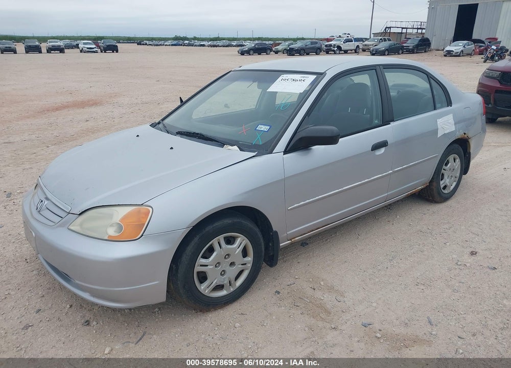 2001 HONDA CIVIC LX VIN: 1HGES16561L011109