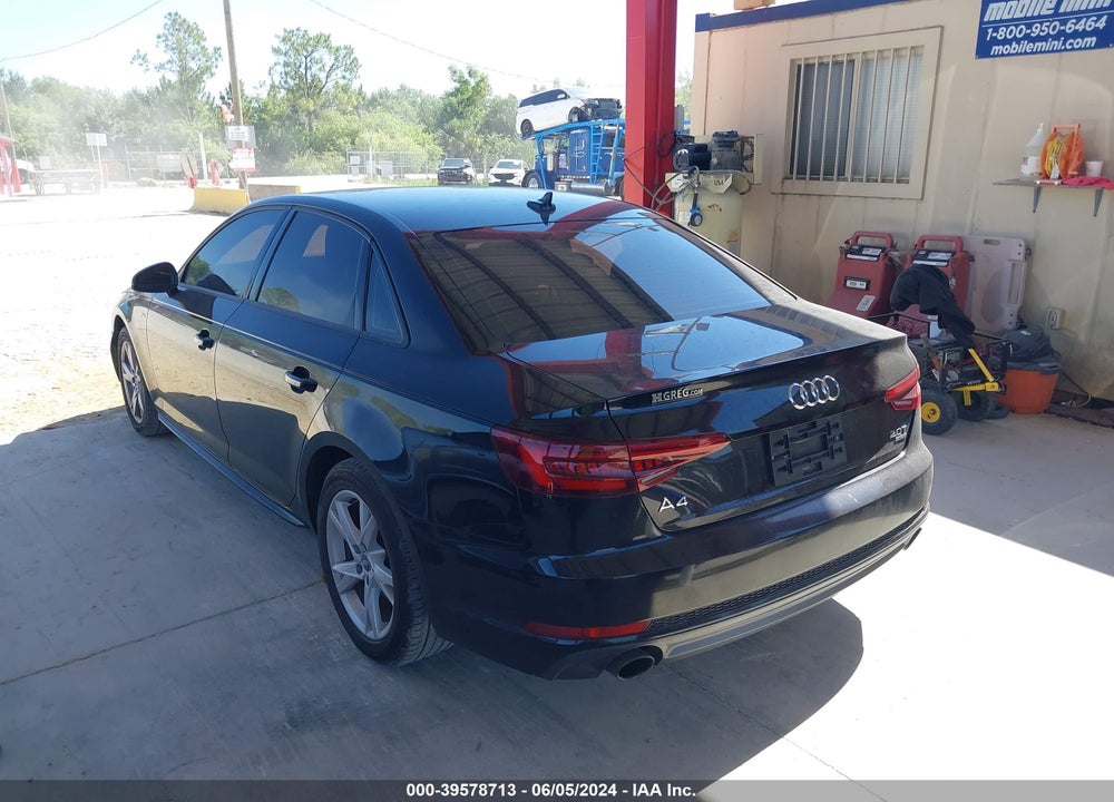 2018 AUDI A4 2.0T TECH ULTRA PREMIUM/2.0T ULTRA PREMIUM VIN: WAUKMAF43JA227687