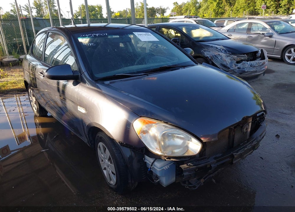 2007 HYUNDAI ACCENT GS VIN: KMHCM36C37U025185