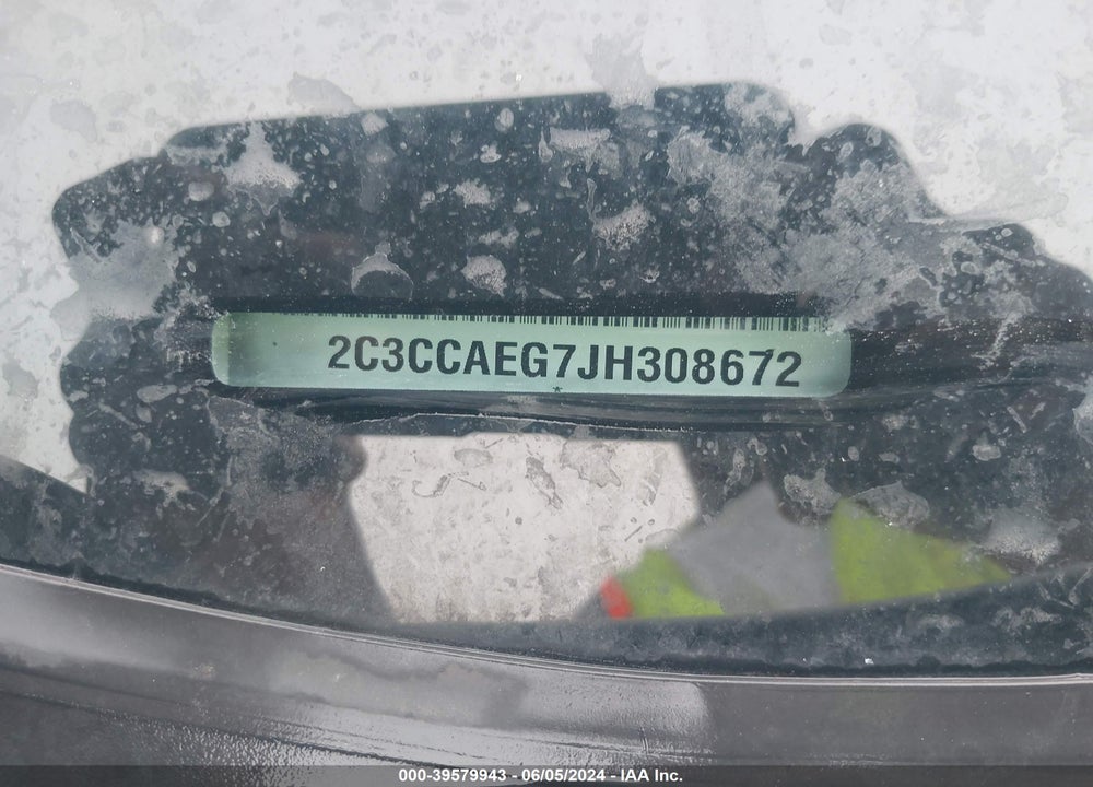 2018 CHRYSLER 300 LIMITED VIN: 2C3CCAEG7JH308672