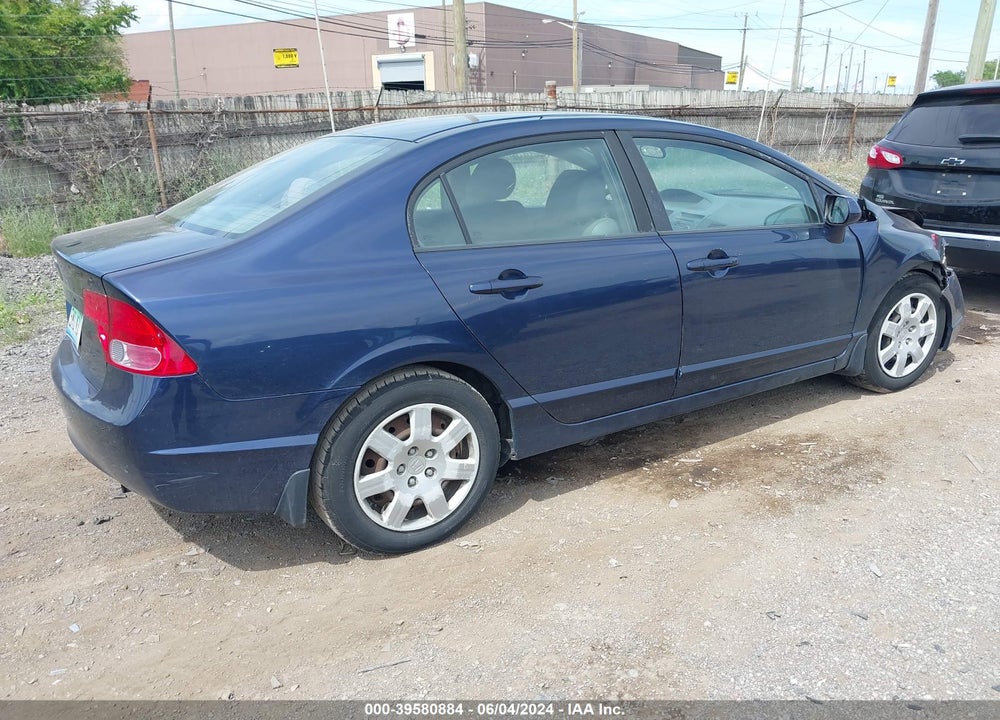 2008 HONDA CIVIC LX VIN: 1HGFA165X8L109545
