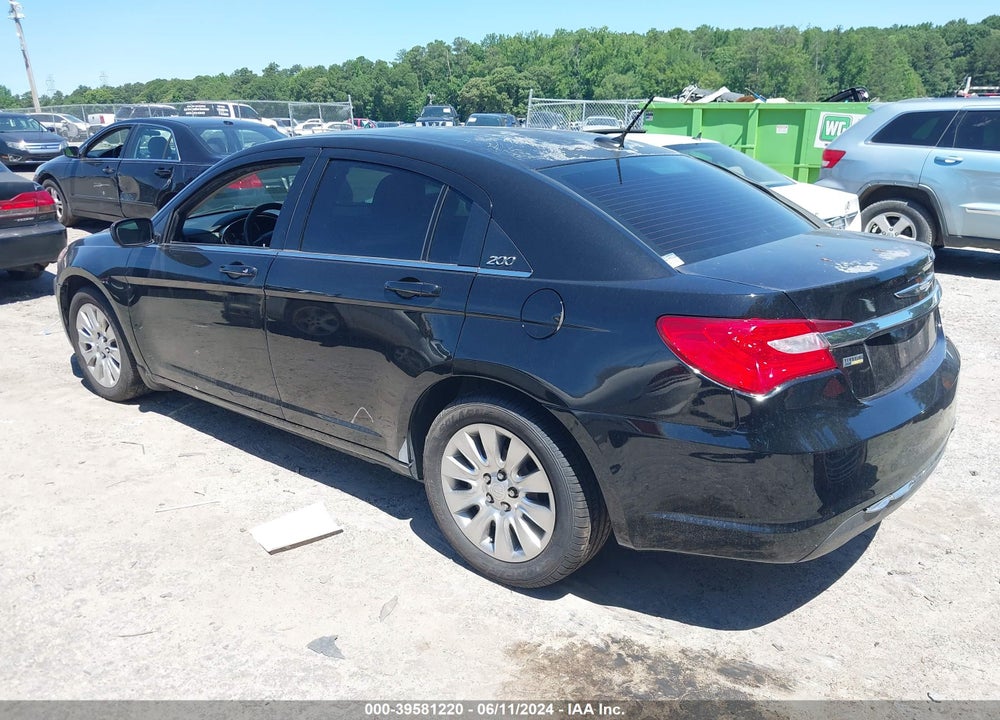 2012 CHRYSLER 200 LX VIN: 1C3CCBAGXCN184046