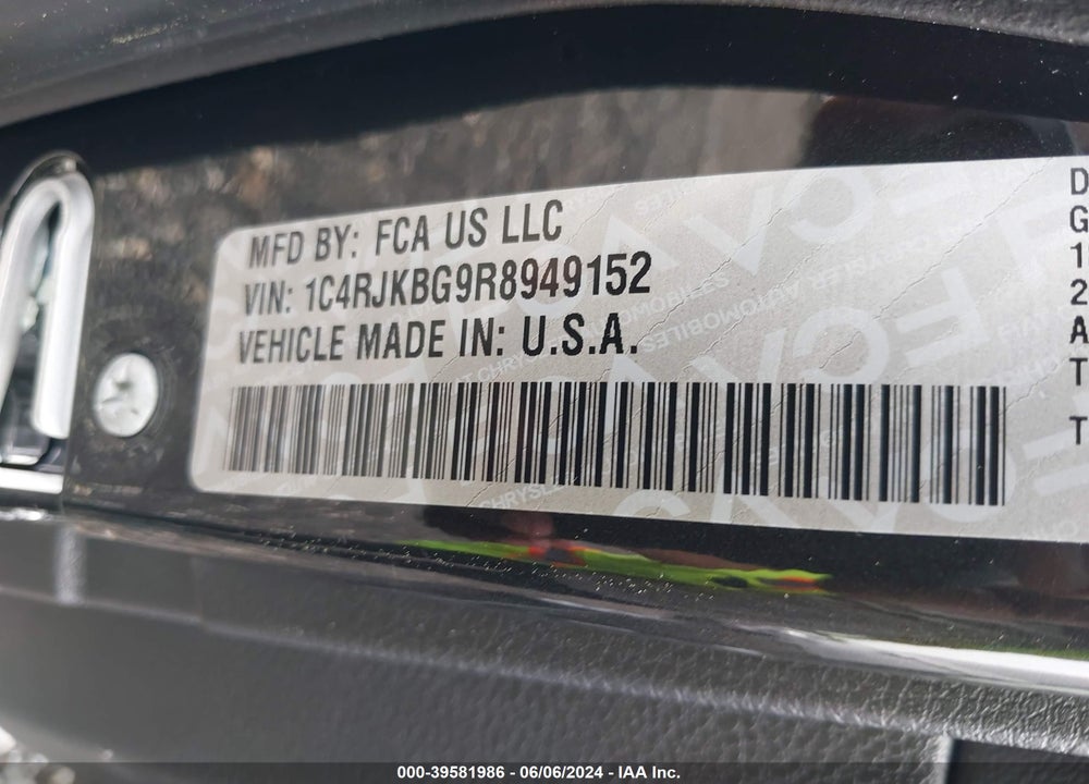 2024 JEEP GRAND CHEROKEE L LIMITED 4X4 VIN: 1C4RJKBG9R8949152